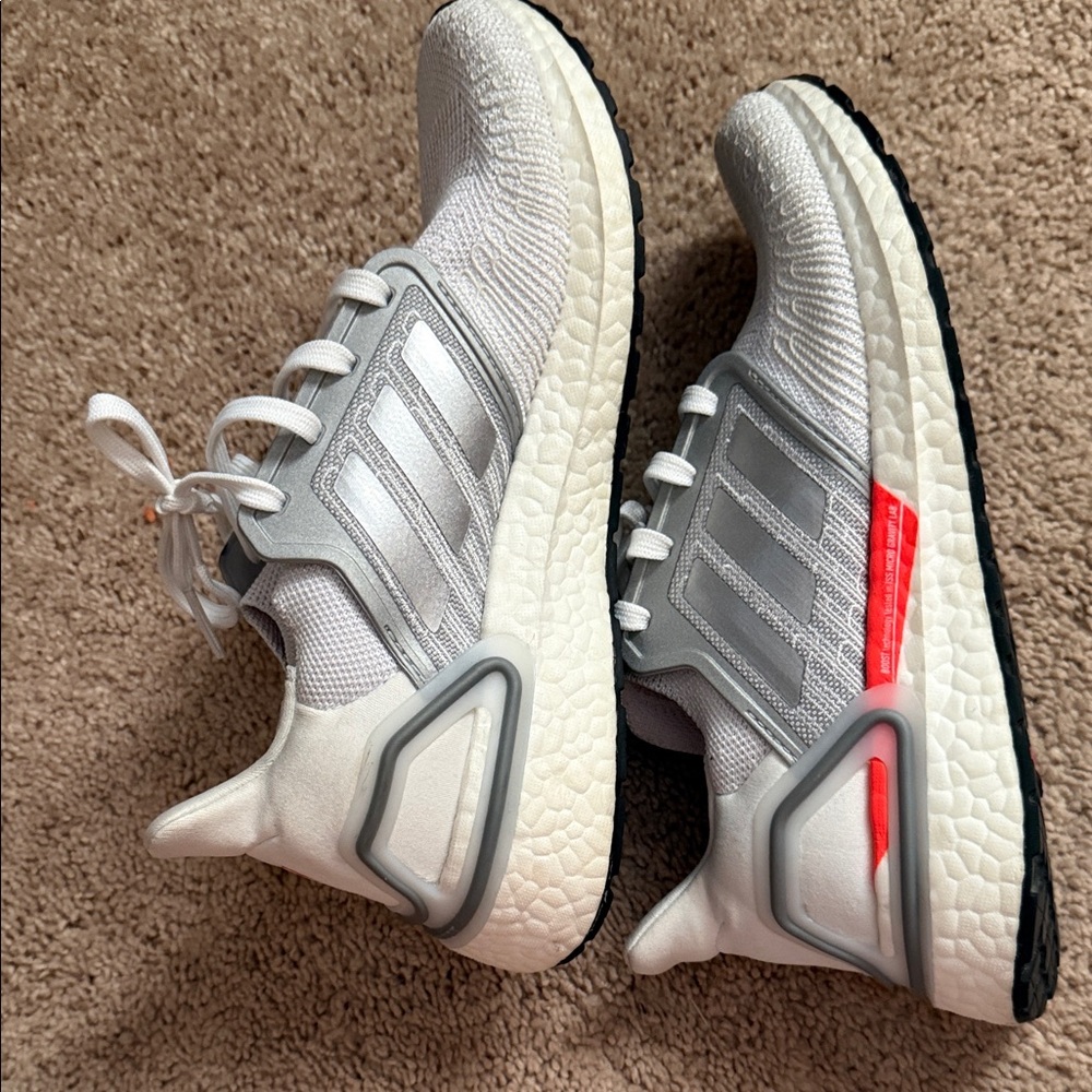 adidas White and Gray Athletic Sneakers - Picture 4 of 9